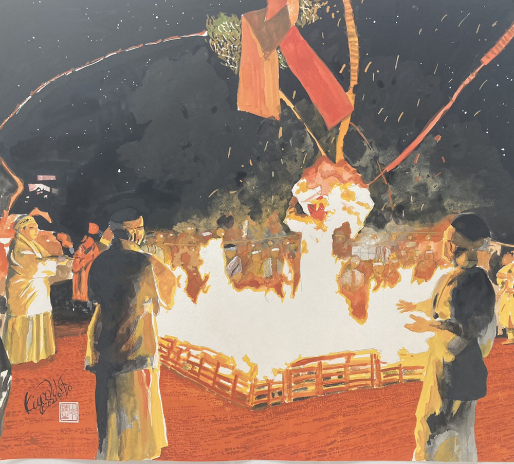 秋葉寺火祭り