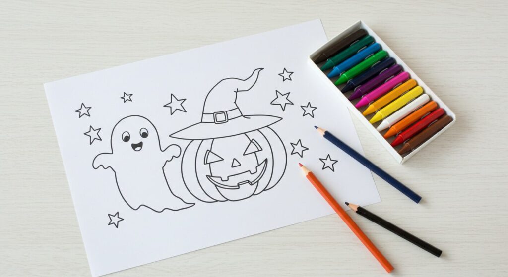 ハロウィン ぬりえイベント