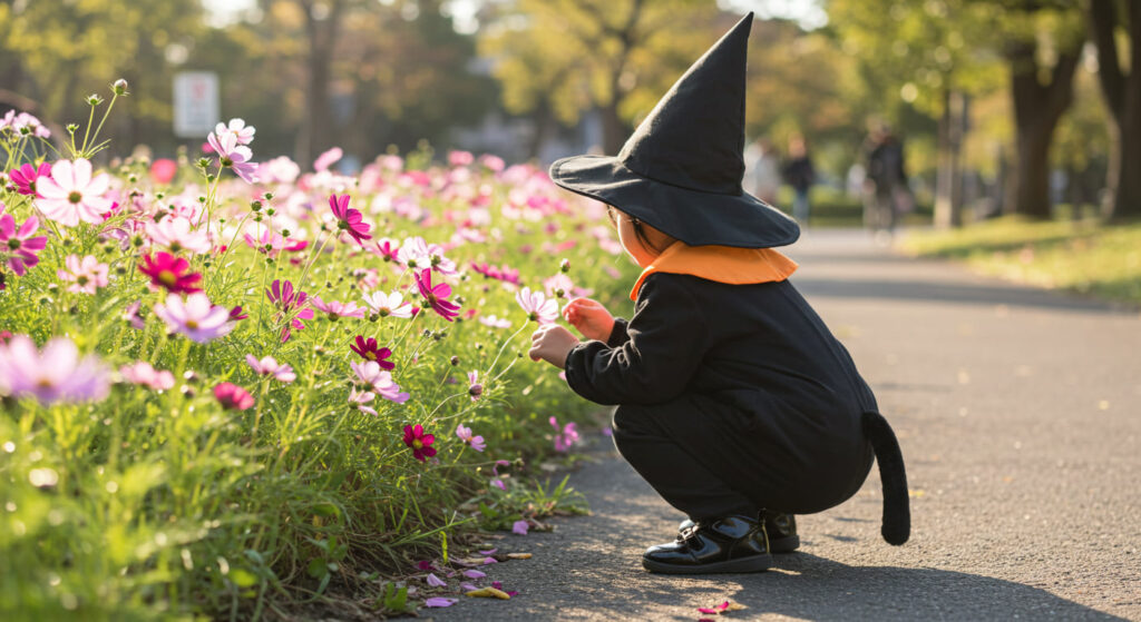 コスモスとハロウィン