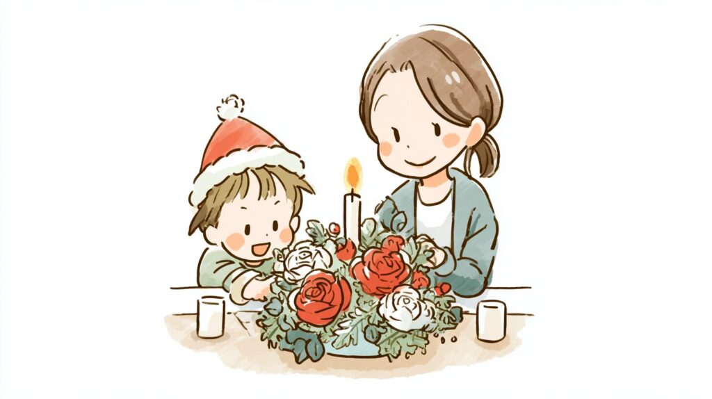 みどり〜な(浜松市緑化推進センター)でバラのアレンジメントのイメージ